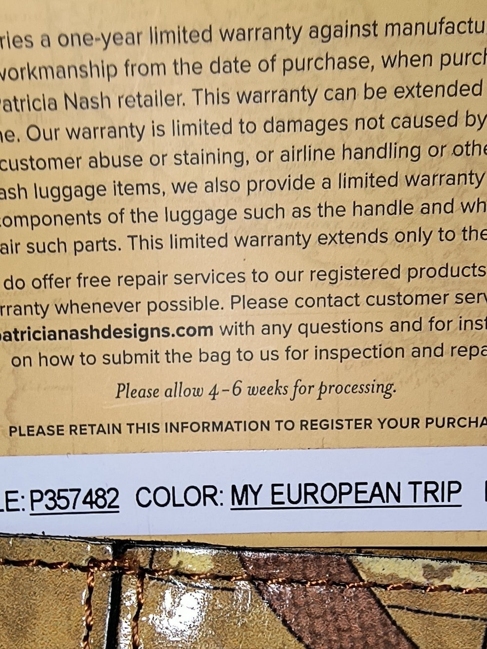 Patricia Nash My European Trip RIENZO Leather Satchel Retired $229 Retail - Picture 4 of 10